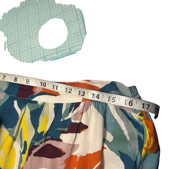 Soft Surroundings Kara Floral Midi Tiered Tropical Flowy Abstract Skirt Sz Med - Picture 9 of 12